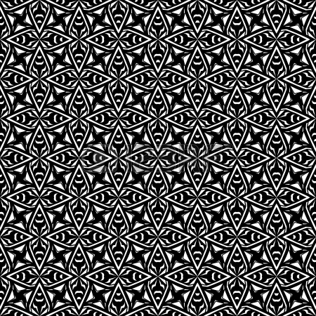 450x450 Art Deco Vector Geometric Pattern In Black And White. Seamless