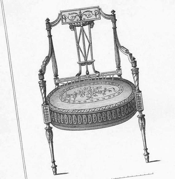 570x582 Drawing Room Chairs Thomas Sheraton Furniture Design Drawing