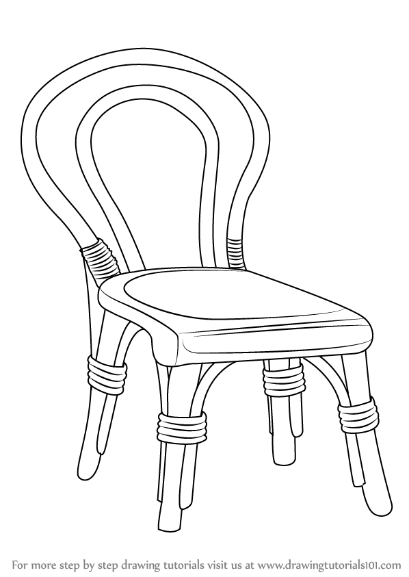 598x843 Learn How To Draw A Decorative Chair (Furniture) Step By Step