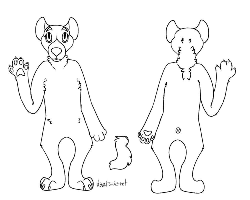 1000x800 Female Hyena Fursuit Base By Taraitsasecret