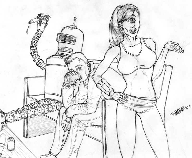 800x657 Futurama Sketch By Peterman2070