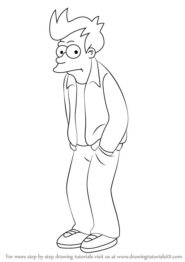 598x844 How To Draw Fry From Futurama