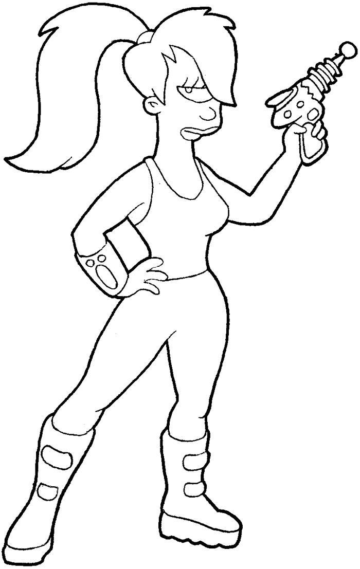 700x1107 How To Draw Leela From Futurama With Easy Step By Step Drawing