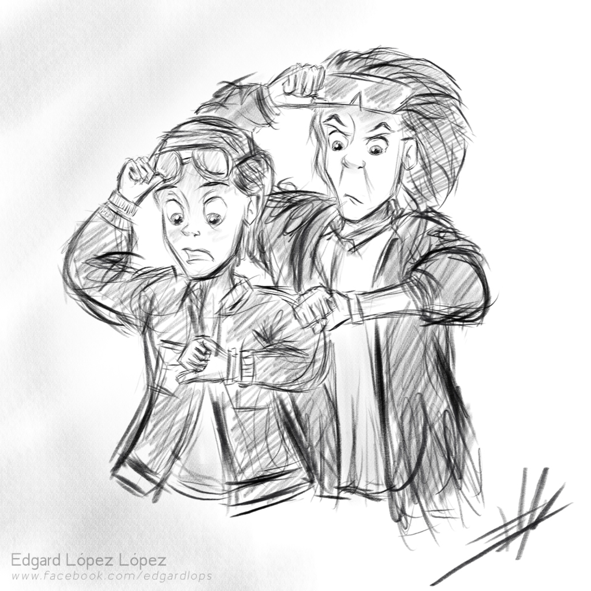 2048x2048 Sketch] Back To The Future Disney Style By Edgardlops