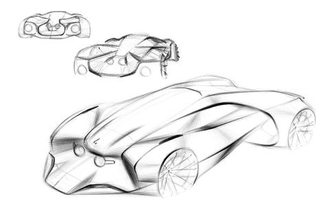 Futuristic Cars Drawing at GetDrawings | Free download