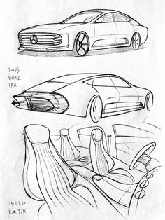 236x314 Car Drawing 151227. 2015 Volkswagen Sirocco. Prisma On Paper. Kim