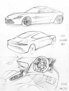 236x314 Car Drawing 160127. 2016 Ferrari 488 Gbt. Prisma On Paper. Kim.j.h