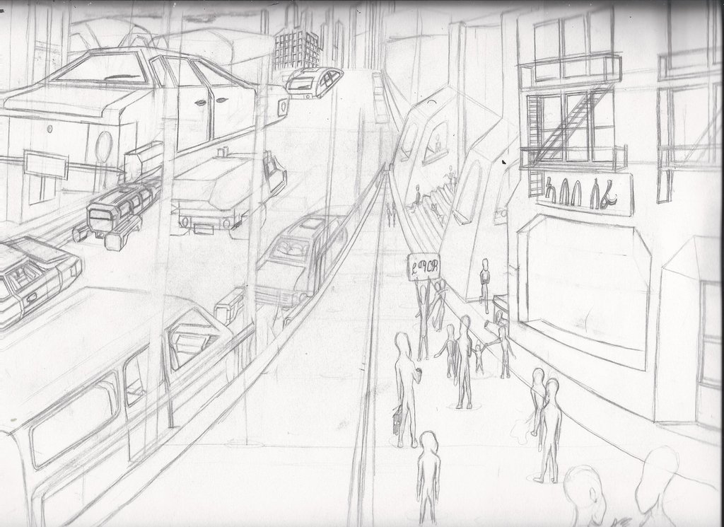 1024x745 Futuristic City Concept By Zeraiga