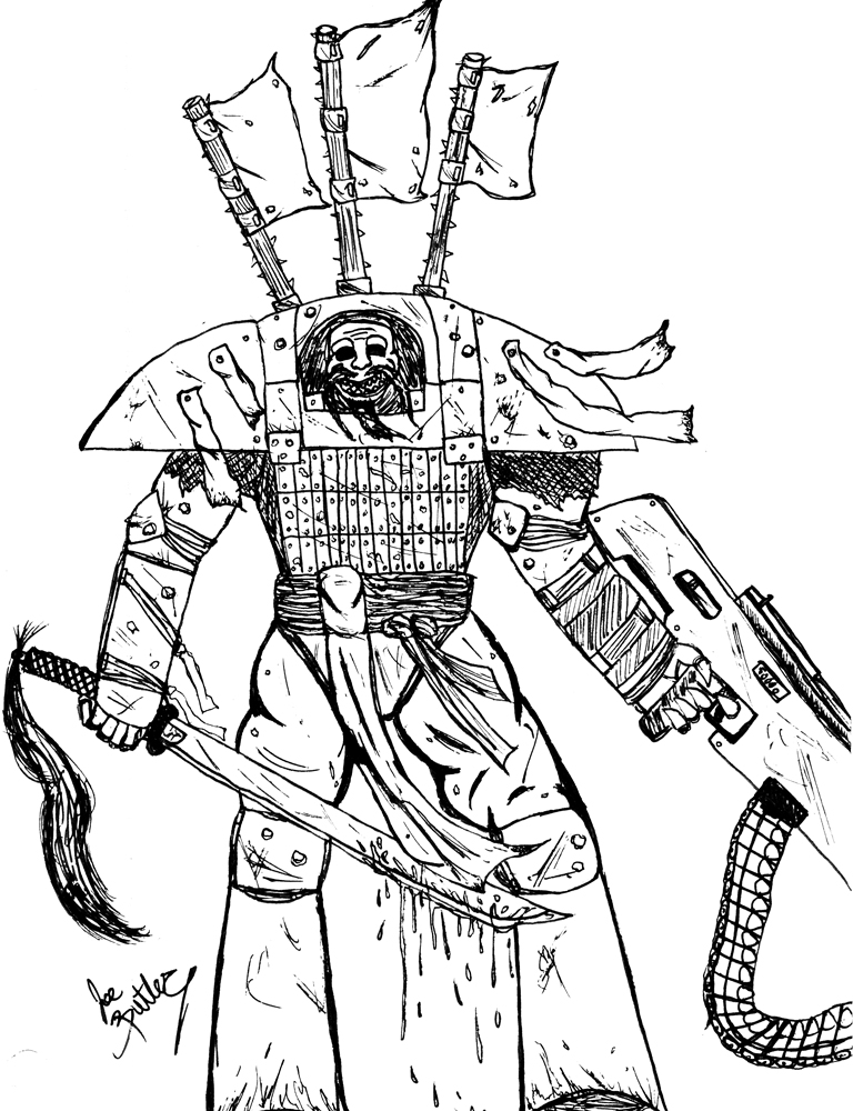 768x1000 Futuristic Samurai By Josephbutler