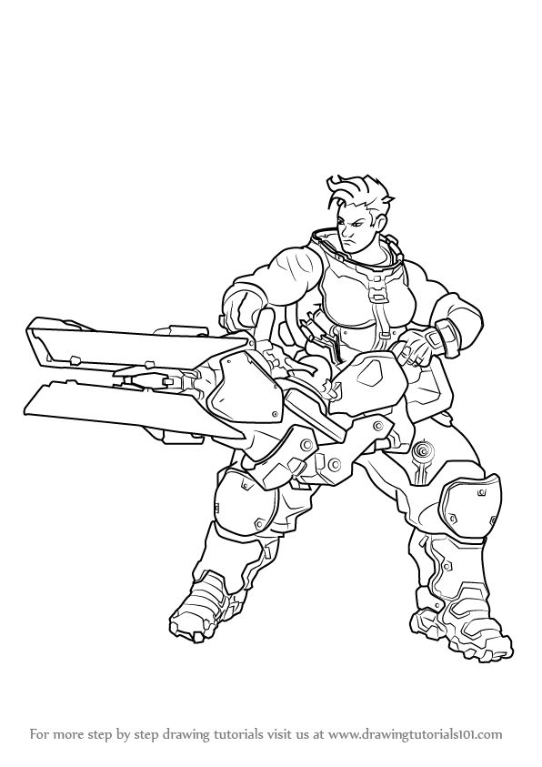596x843 Learn How To Draw Zarya From Overwatch (Overwatch) Step By Step