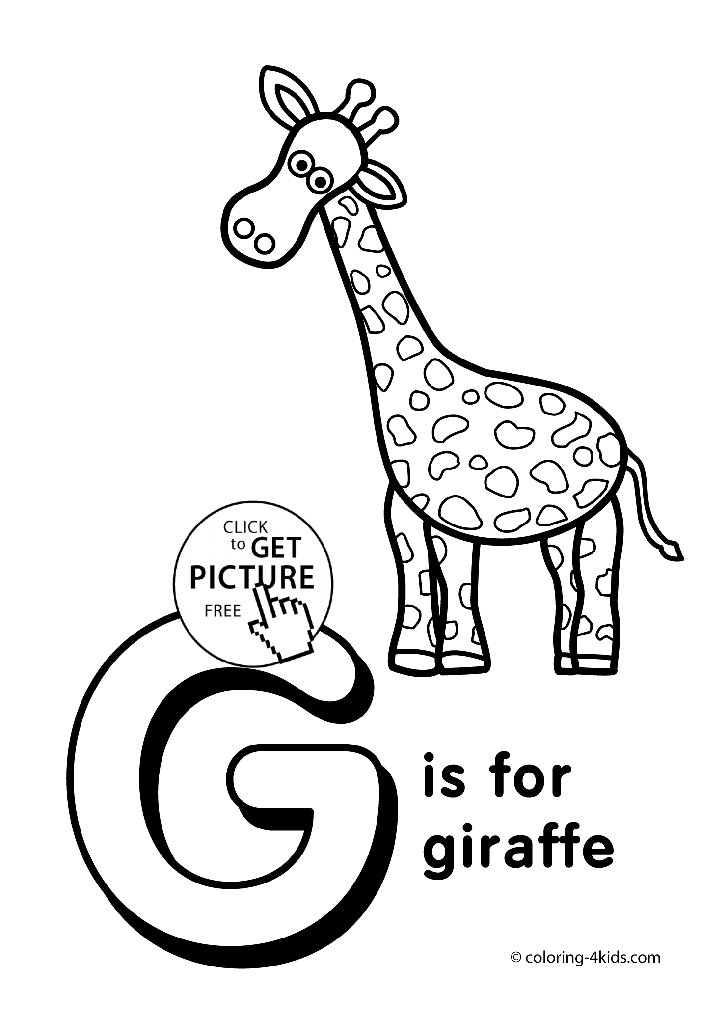 1483x2079 Letter G Coloring Pages Of Alphabet (G Letter Words) For Kids
