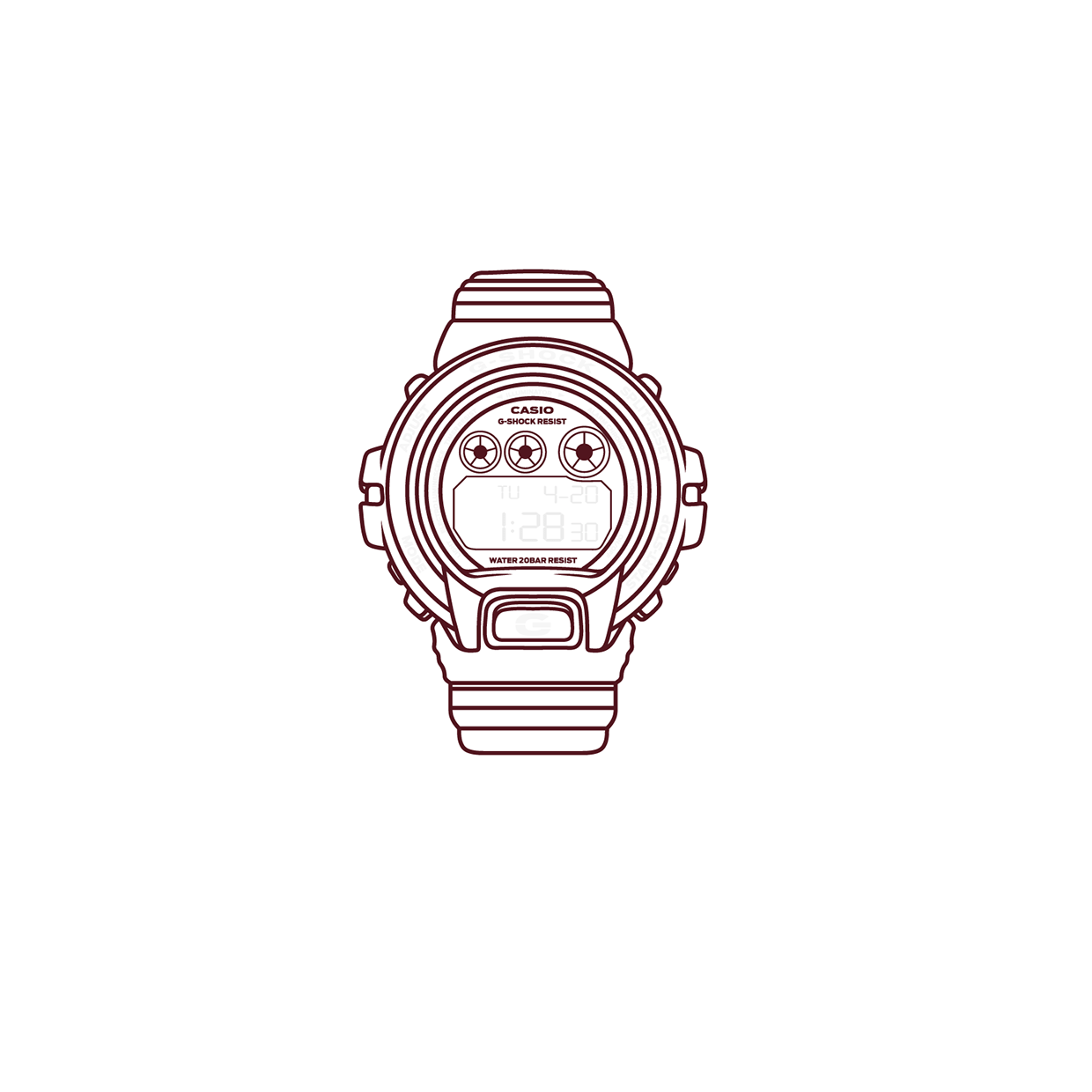 1240x1240 G Shock By Alexandre Godreau