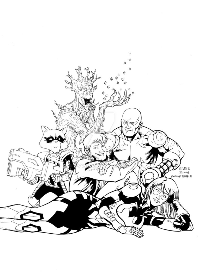 759x1052 Guardians Of The Galaxy X Breakfast Club By E V4ne