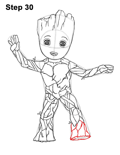 386x500 How To Draw Baby Groot