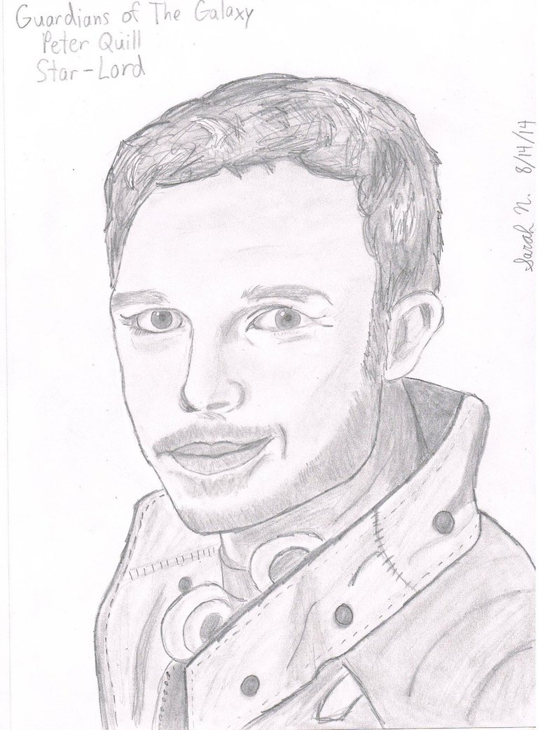 768x1041 Star Lord Pencil Sketch By Slycooper2005