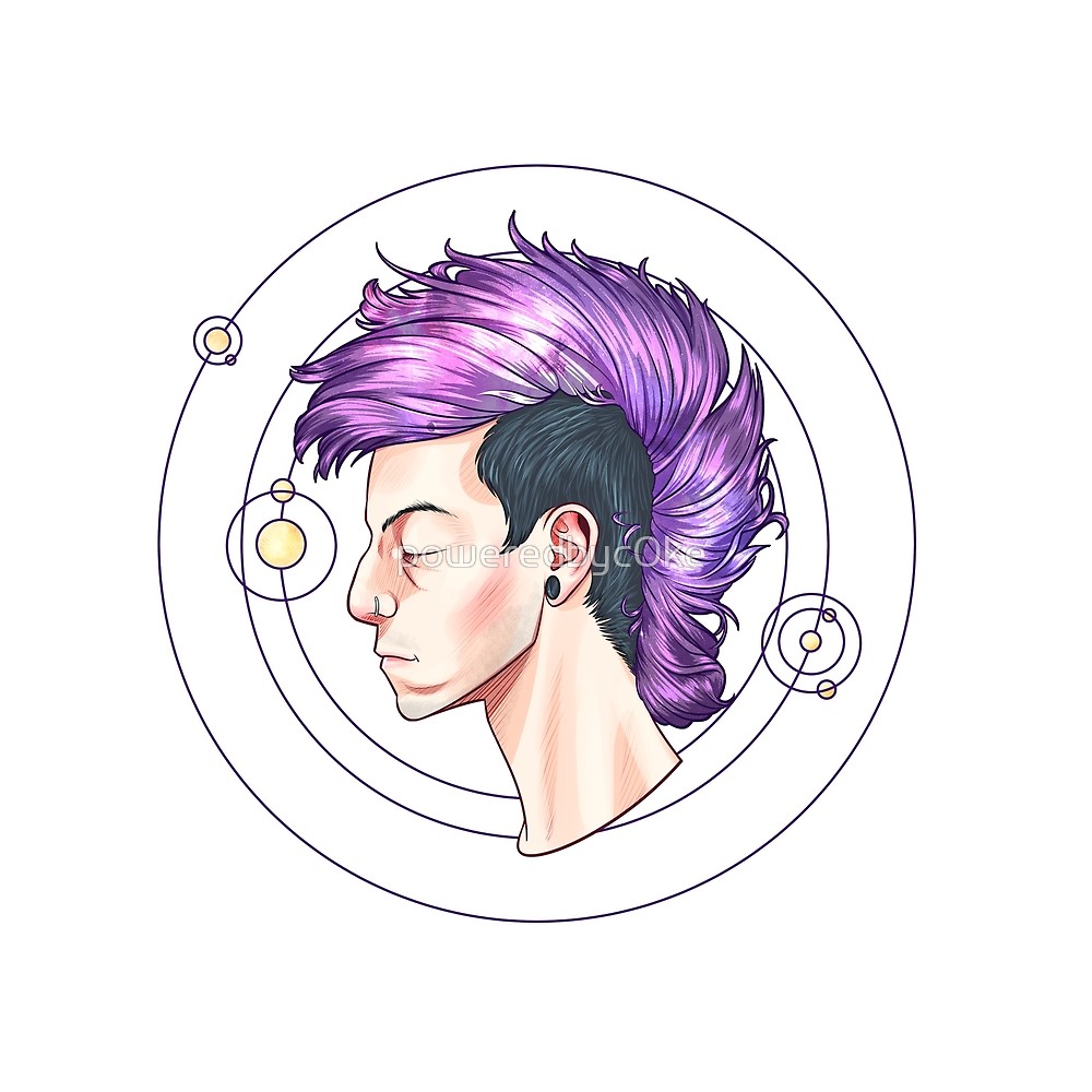 1000x1000 Galaxy Hair By Poweredbyc0ke Redbubble