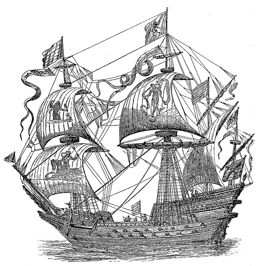 878x900 Spanish Galleon, 1588 Photograph By Granger