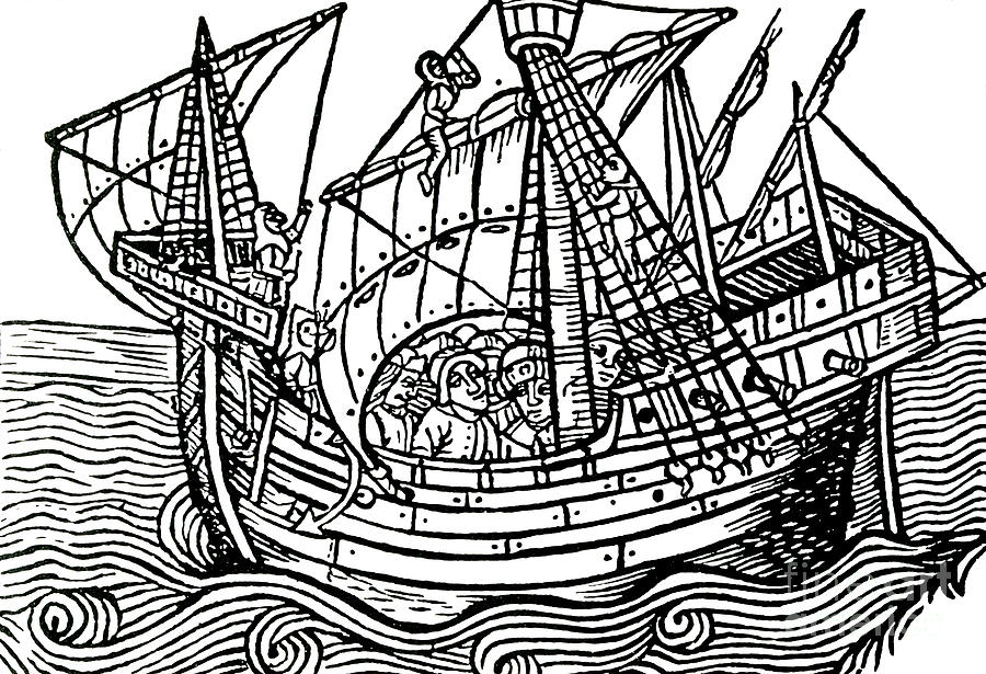 Galleon Ship Drawing