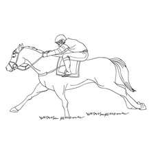 220x220 Galloping Race Horse Coloring Pages