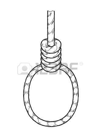 327x450 Vector Hand Drawn Nodes For Hanging. Concept Suicide Sketch