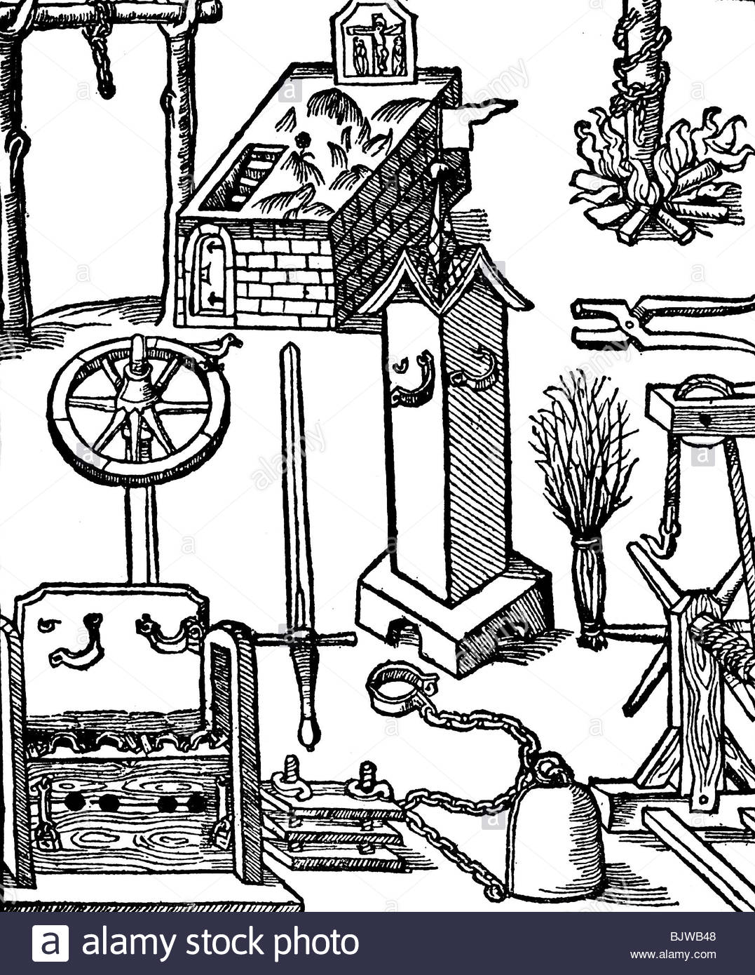 1077x1390 Justice, Torture, Ordeal, Excecution Tools, Gallows, Place