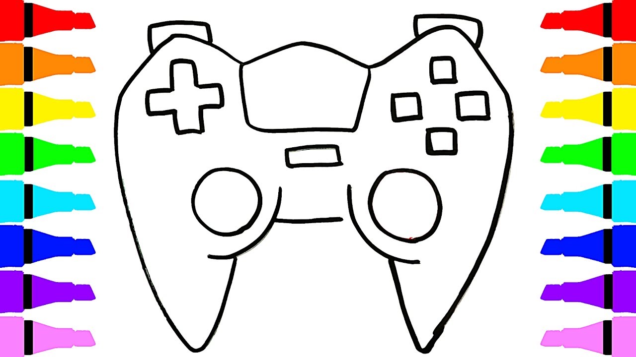 1280x720 How To Draw Portable Gaming Console For Kids Children Drawing