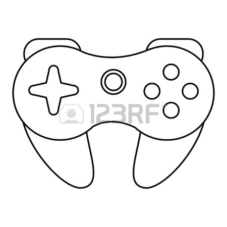 450x450 Cartoon Game Pad Control Console Concept Vector Illustration