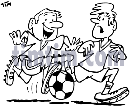 437x356 Free Drawing Of A Soccer Football Game Bw From The Category