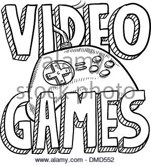 300x327 Game Console Kids Computer Drawing Illustration Pictogram Stock