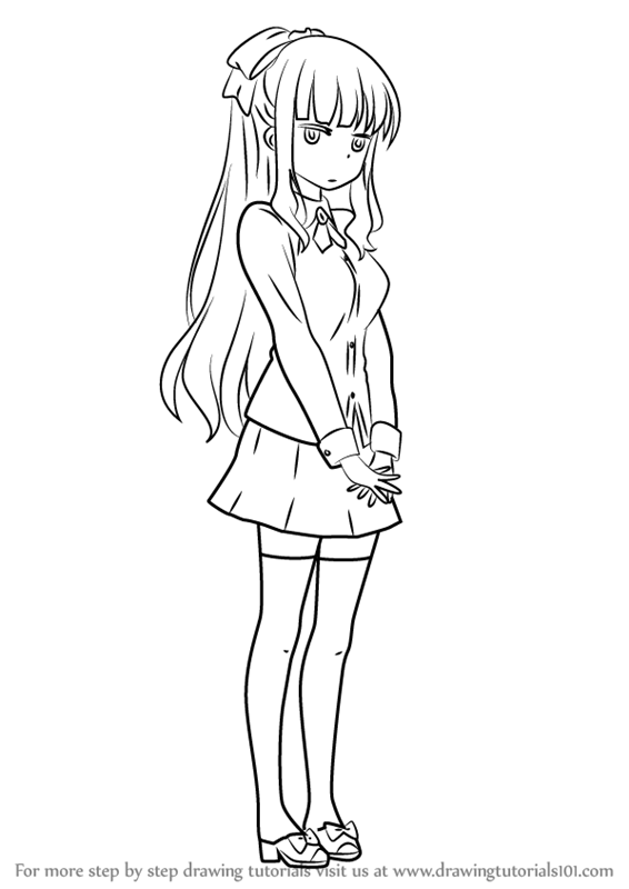 566x800 Learn How To Draw Takkimoto Hifumi From New Game! (New Game!) Step