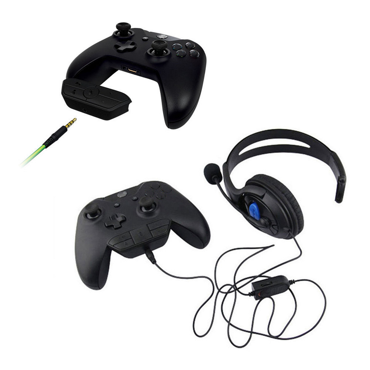 1200x1200 Gamepad Stereo Headset Headphone Audio Gaming Adapter
