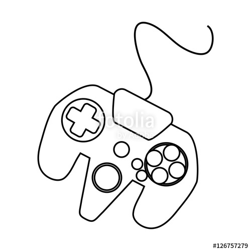 500x500 Videogame Control Silhouette Icon. Game Play Leisure Gaming