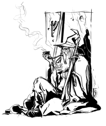 356x420 Smokin' Gandalf By Mrharp