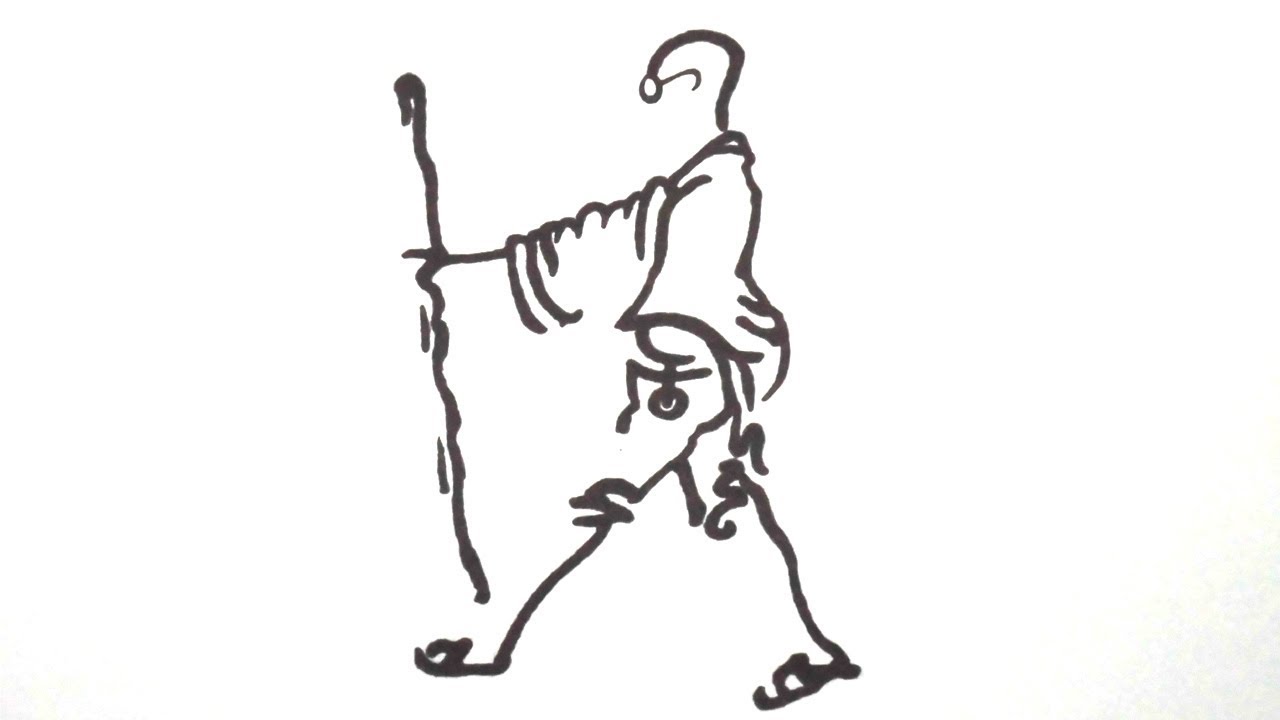 1280x720 How To Draw Mahatma Gandhi Tattoo Step By Step Very Easy