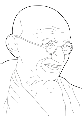 339x480 Mahatma Gandhi Coloring Page Free Printable Coloring Pages