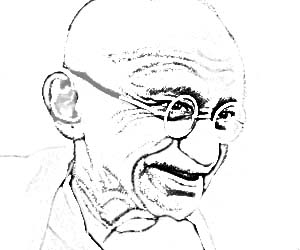 300x250 Stock Pictures Sketches And Drawings Of Mahatma Gandhi
