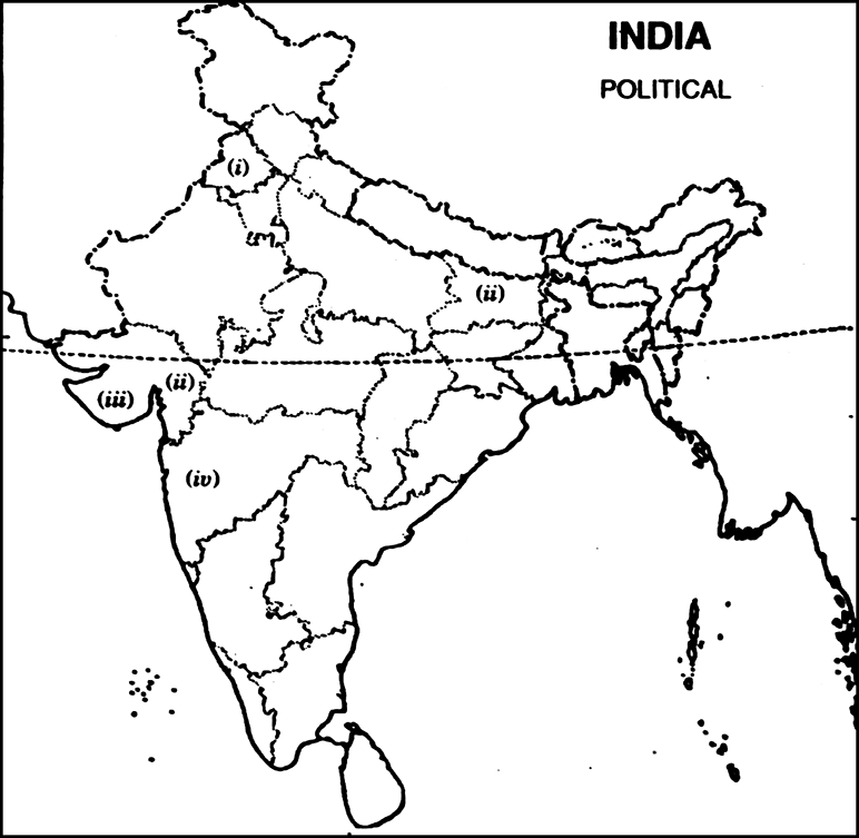 772x753 On Given Political Outline Map Of India Mark And Name