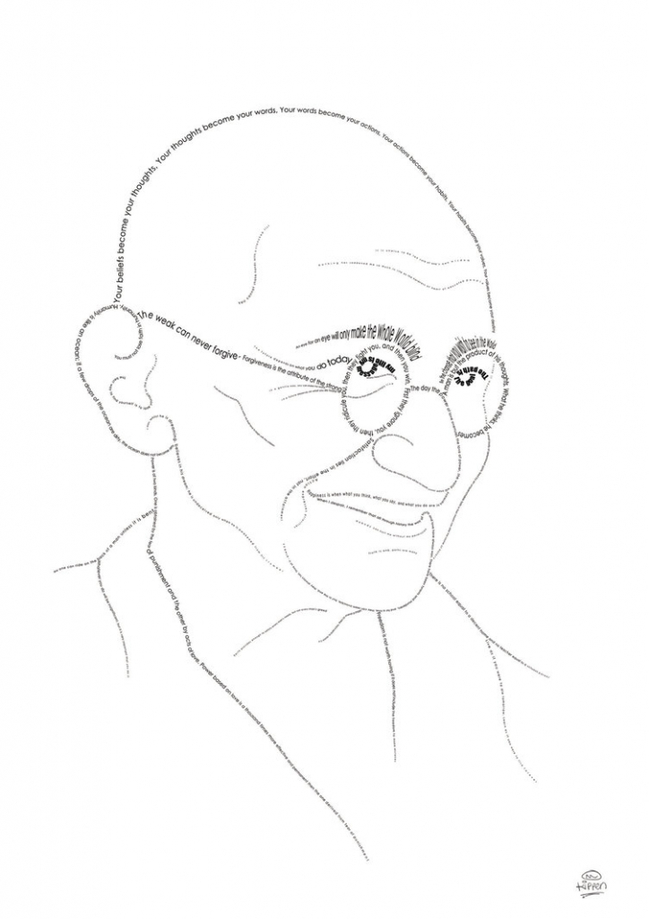 Pencil Drawing Mahatma Gandhi