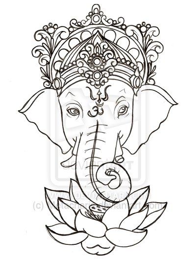 400x540 Simple Ganesha Tattoos