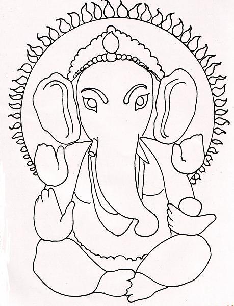 459x600 Pictures Lord Ganesha Sketch Drawing,