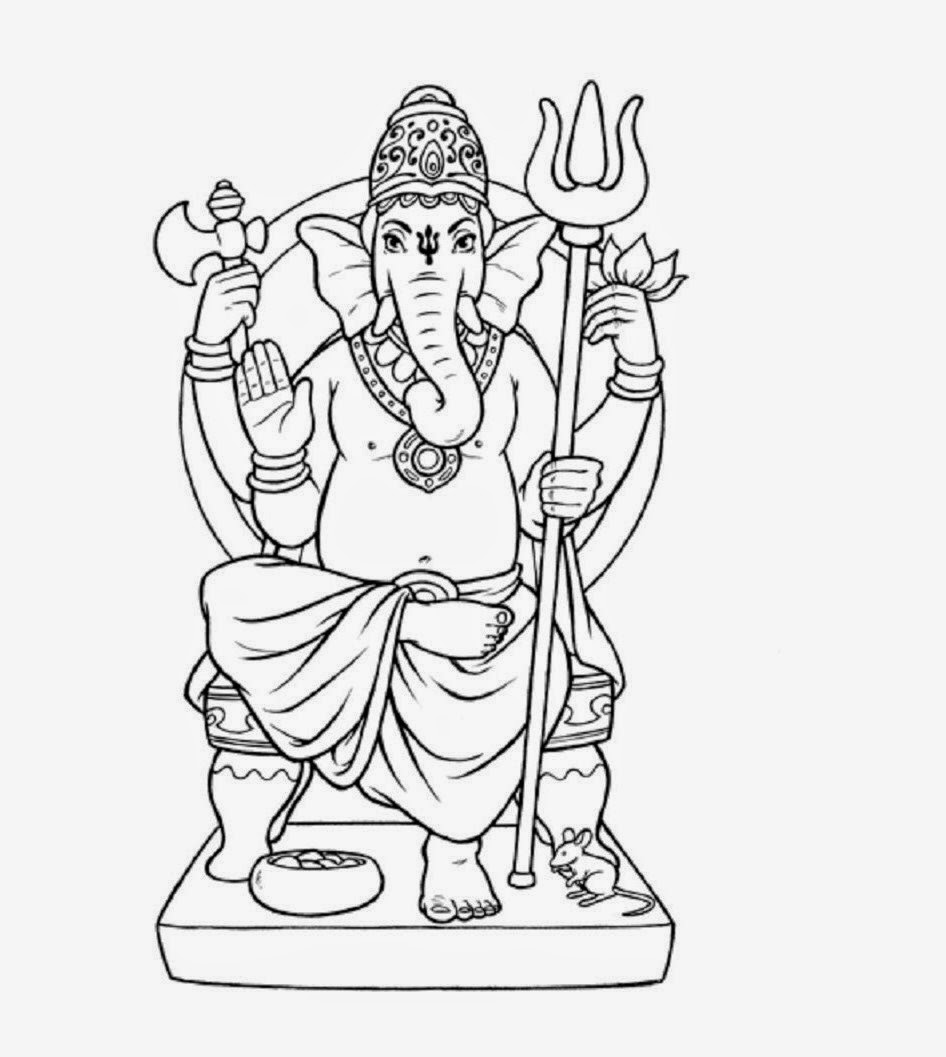 946x1057 Lord Ganesha Sketch Drawing Skill