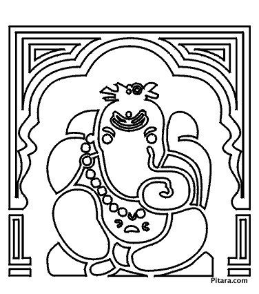 376x426 Lord Ganesha Coloring Pages Pitara Kids Network