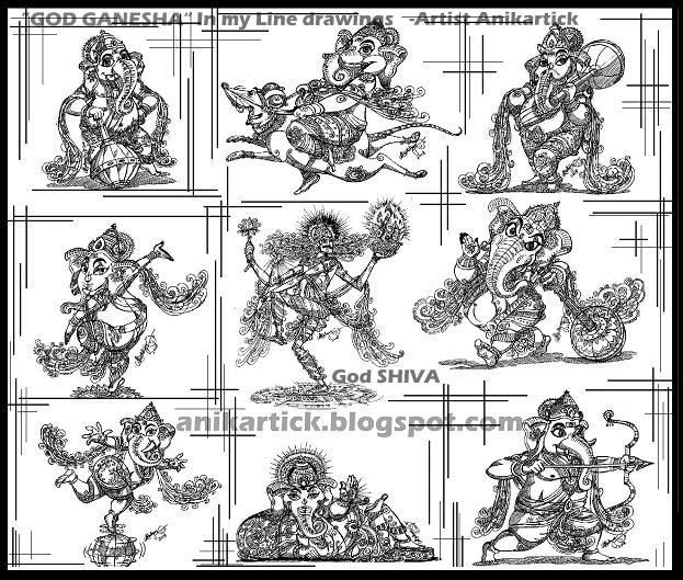 623x529 God Ganesha Art In My Favorite Line Drawings