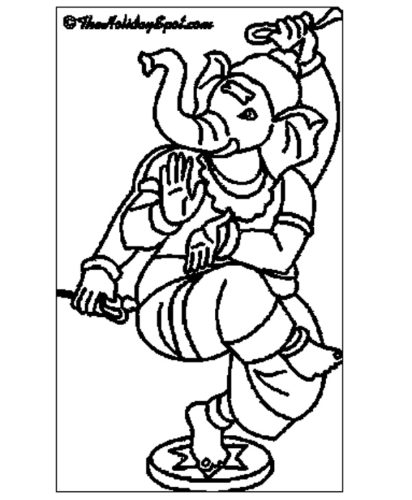 600x729 Ganesha Coloring Pages