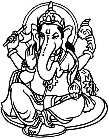 Ganesha Color Drawing at GetDrawings | Free download