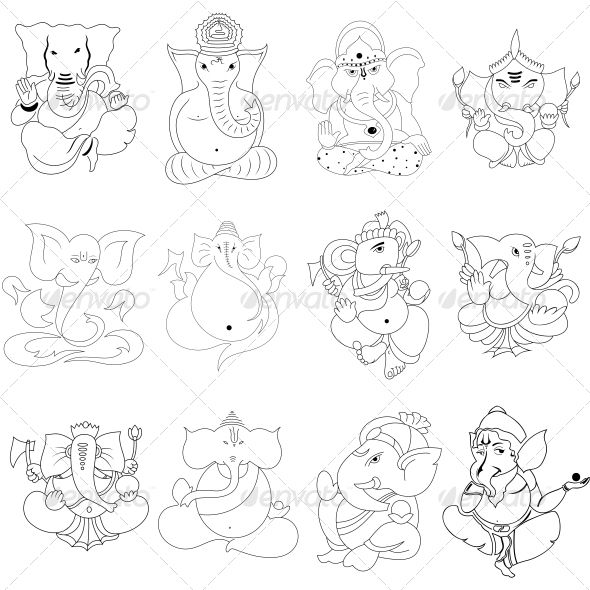 590x590 Corel Draw Ganesha Clipart