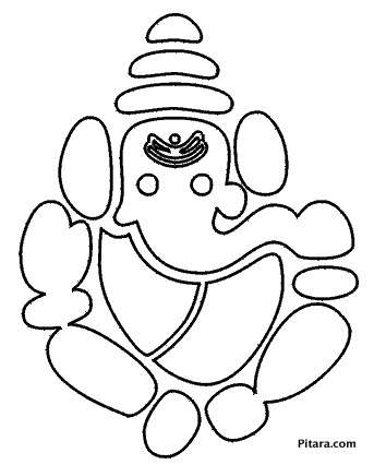343x426 Lord Ganesha Coloring Pages For Kids Pitara Kids Network