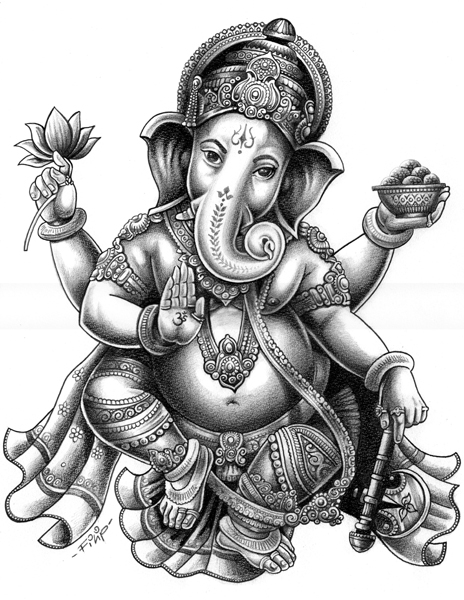 464x600 Ganesh Chaturthi Ganesh Artwork Drawings