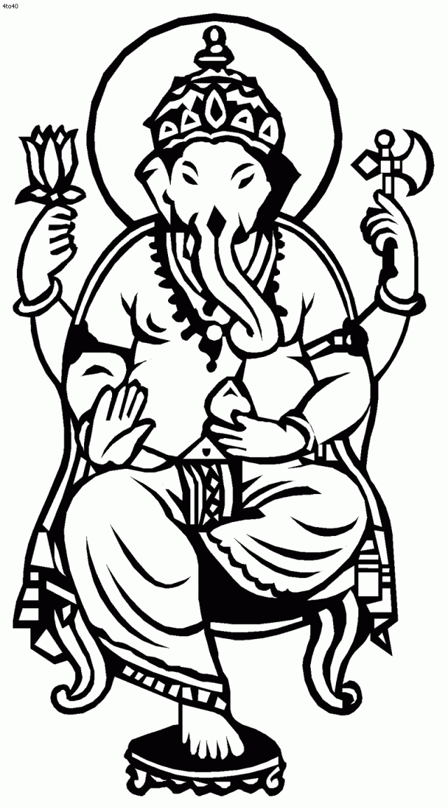 640x1156 Ganesha Coloring Pages 453604