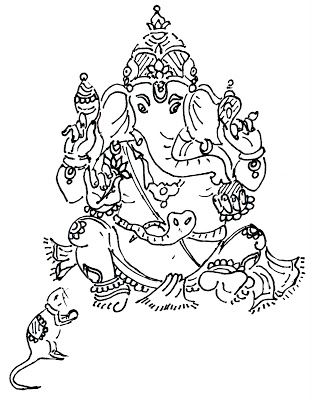 312x400 Ganesha Drawing For Kids